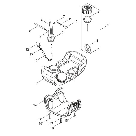 ORIGINAL ECHO ECRA350002350 MIXTURE TANK | NewgardenParts.com