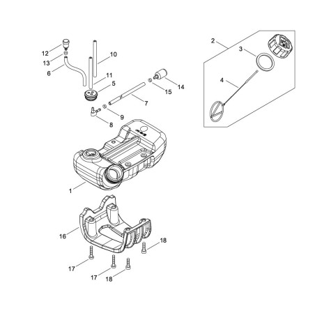 ORIGINAL ECHO ECRA350002500 MIXTURE TANK | NewgardenParts.com