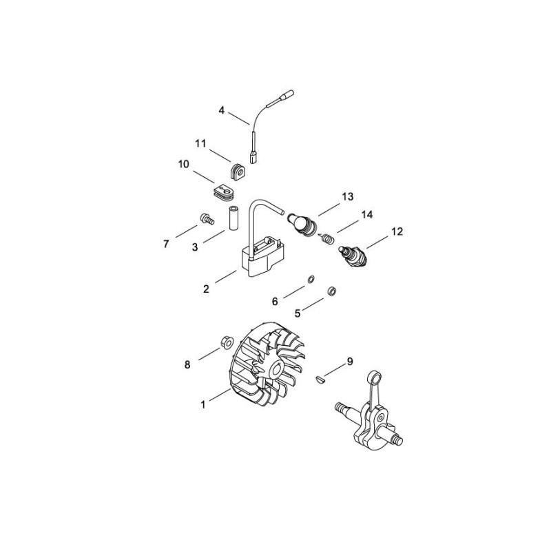 ORIGINAL ECHO FLYWHEEL ECRA409001222