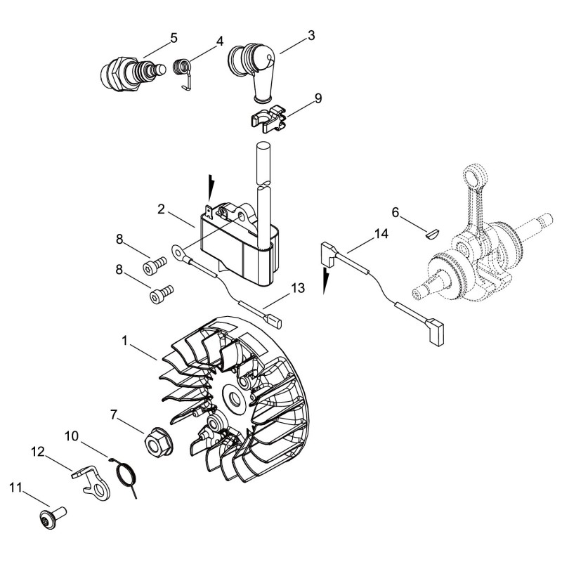 ORIGINAL ECHO SCHWUNGRAD ECRA409001460
