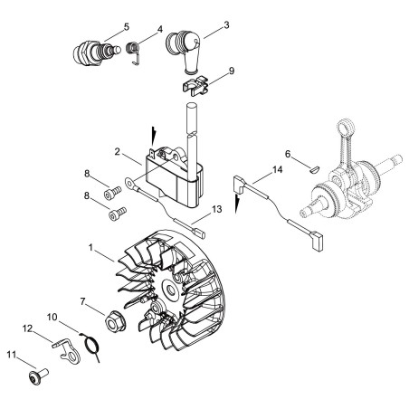 ORIGINAL ECHO FLYWHEEL ECRA409001460 | NewgardenParts.com