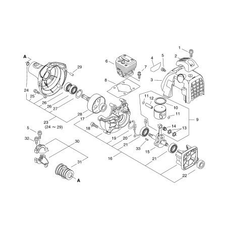CLUTCH BELL FOR SRM300 ECRA556000430 ORIGINAL ECHO | NewgardenParts.com