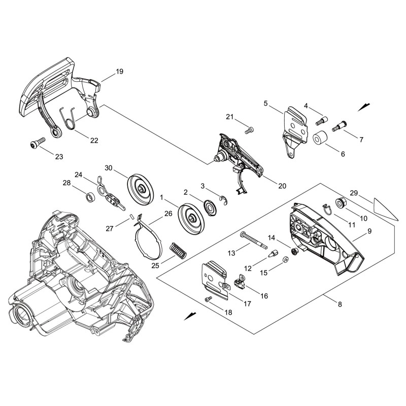 CLUTCH BELL 3/8 ECRA556001920 ORIGINAL ECHO