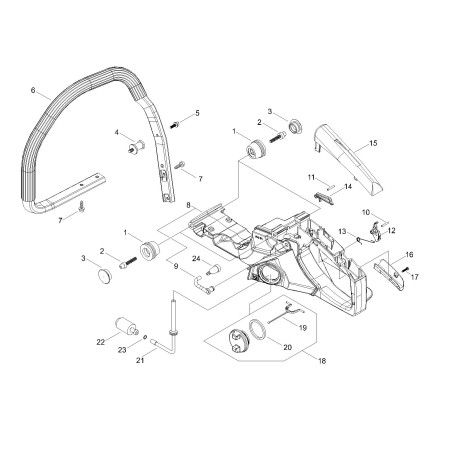 POIGNÉE GAUCHE ECRC040000830 ECHO ORIGINAL | NewgardenParts.com