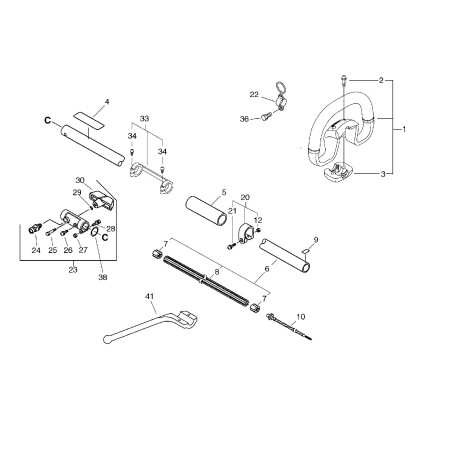 ORIGINAL ECHO TRANSMISSION TUBE ECRC050000750 | NewgardenParts.com