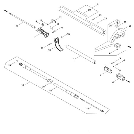 ORIGINAL ECHO FLEXIBLE SHAFT RM520/BP510S ECRC506000462 | NewgardenParts.com