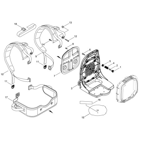 ORIGINAL ECHO LUMBAR BELT FOR PB8010/PB770 ECRC644000240 | NewgardenParts.com