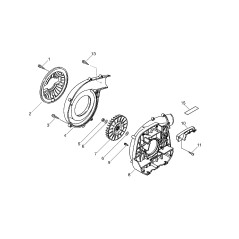 COUVERCLE ORIGINAL ECHO LEFT FAN COVER ECRE103000050