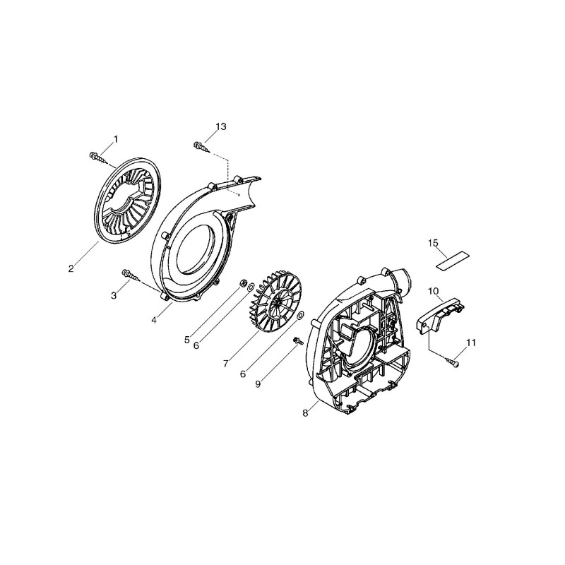 ORIGINAL ECHO LEFT FAN COVER ECRE103000050