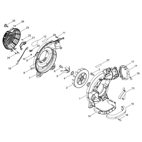 ORIGINAL ECHO RH FAN COVER ECRE103000501 | NewgardenParts.com