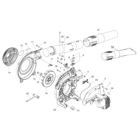 ORIGINAL ECHO LEFT FAN COVER ECRE103000700 | NewgardenParts.com