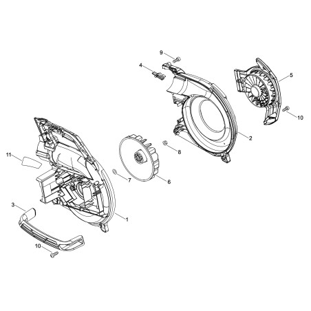 ORIGINAL ECHO RH FAN COVER ECRE103001380 | NewgardenParts.com