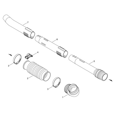 PLASTIC HOSE PB 580/650/750 ECRE165000141 ORIGINAL ECHO | NewgardenParts.com
