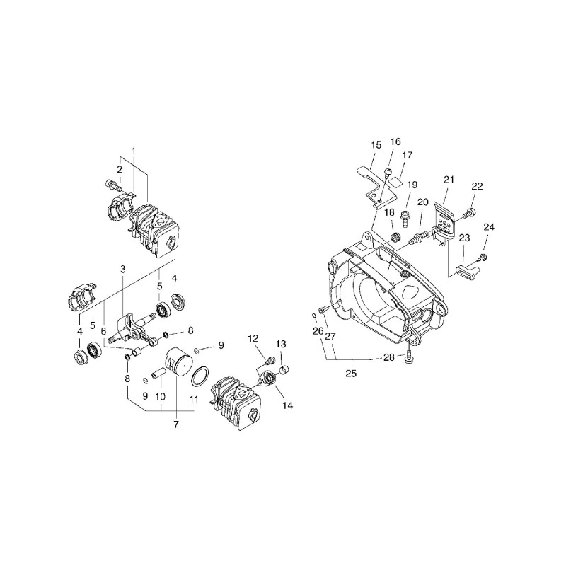 PISTON KIT FOR CS260TES/C/269TS ECRP021002150 ORIGINAL ECHO