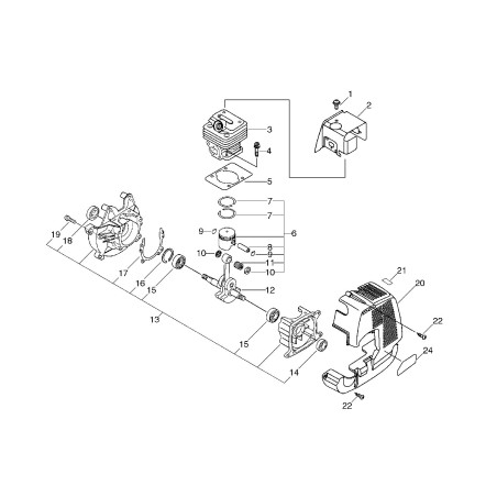 KIT DE PISTÓN PARA PB260L ECRP021002360 ORIGINAL ECHO | NewgardenParts.com