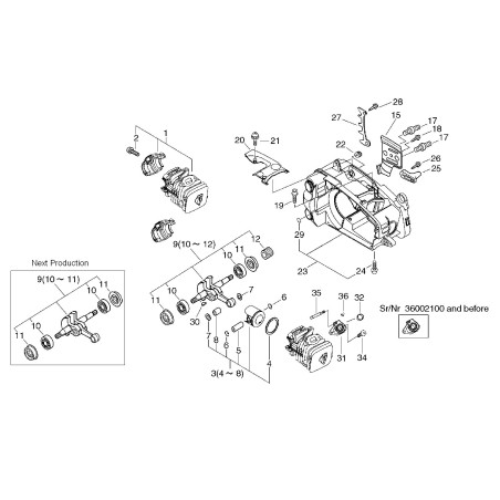 CILINDRO CON CÁRTER PARA CS320T/TES ECRP021005491 ORIGINAL ECHO | NewgardenParts.com