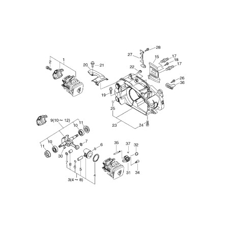 Kit piston pour CS320T/TES ECRP021005501 d'origine Echo | NewgardenParts.com