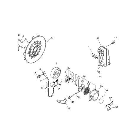 Kompletter Schalldämpfer ECRP021008630 Original Echo | NewgardenParts.com
