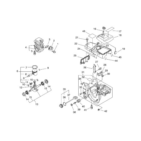 KIT DE PISTÓN PARA CS370ES ECRP021009830 ORIGINAL ECHO | NewgardenParts.com