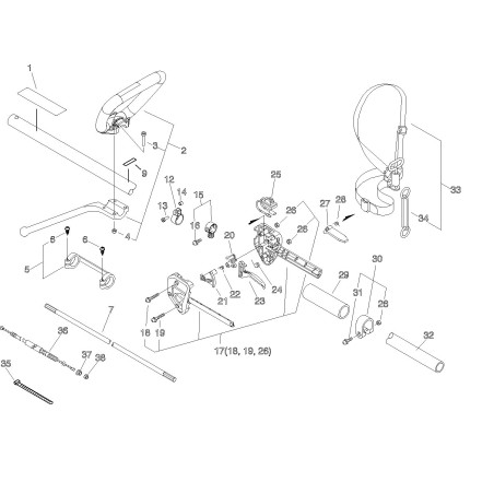 RIGHT HANDLE SET ECRP021016190 ORIGINAL ECHO | NewgardenParts.com
