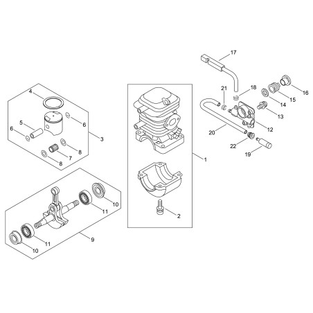 CYLINDRE X CS420ES *T.I.09-436 ECRP021017360 ECHO ORIGINAL | NewgardenParts.com