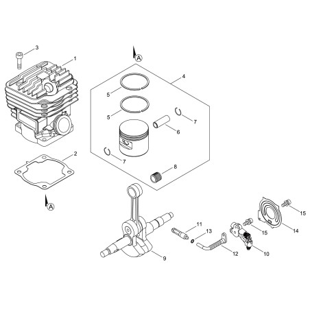 CILINDRO PARA CS500ES/490ES ECRP021038240 ORIGINAL ECHO | NewgardenParts.com