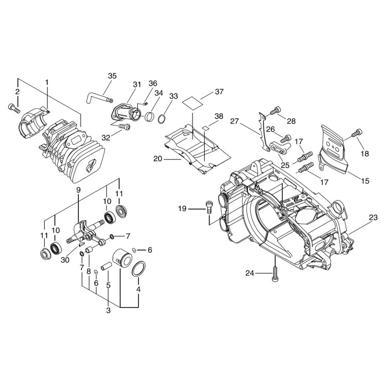 CRANKSHAFT COMPL. ECRP021039160 ORIGINAL ECHO