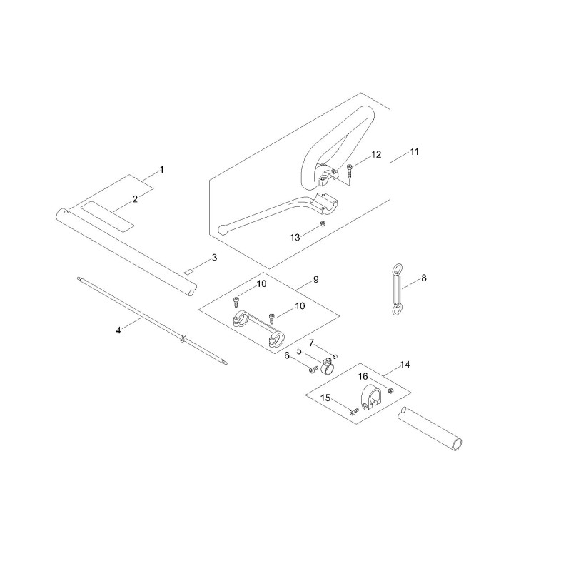 ECHO KOMPLETTES GETRIEBEROHR ECRP021043710 ORIGINAL