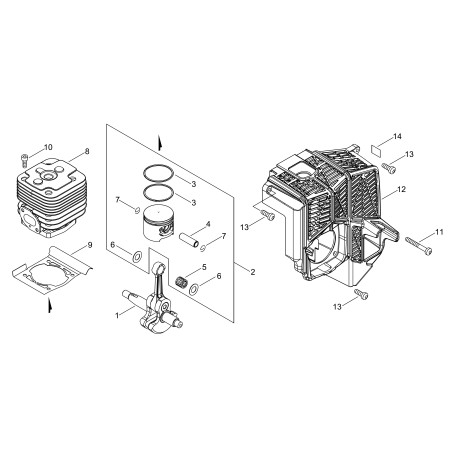 KIT DE PISTON ECHO ORIGINAL ECRP021048140 | NewgardenParts.com