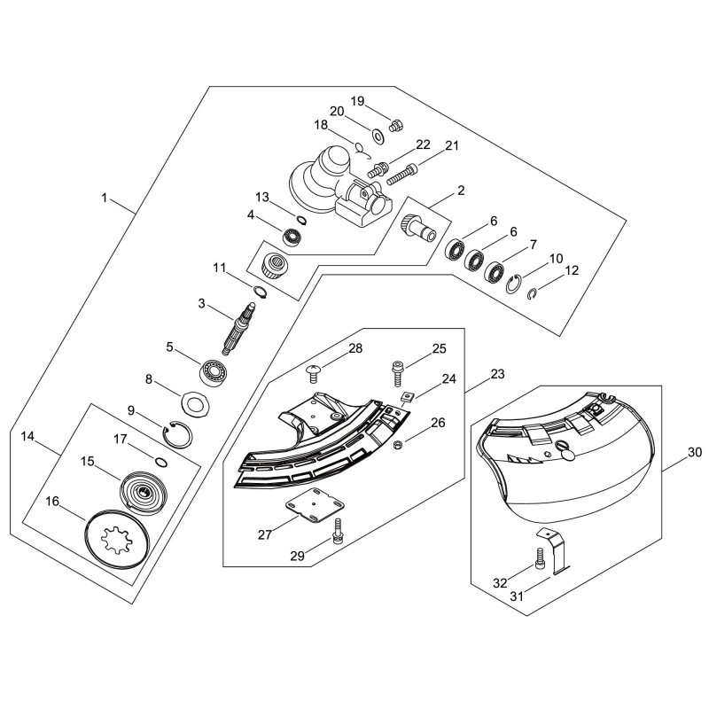 CULASSE COMPLÈTE ECHO HIGH TORQUE 25 ECRP021048500