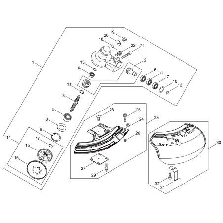 CULASSE COMPLÈTE ECHO HIGH TORQUE 25 ECRP021048500 | NewgardenParts.com