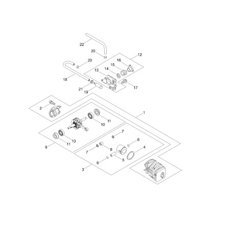 CYLINDRE AVEC CARTER X CS361WES ECRP021048570 ECHO D'ORIGINE | NewgardenParts.com