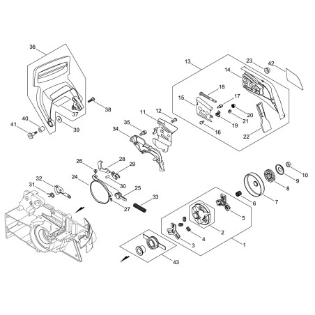 BRAKE LEVER COMPL. ECRP021048630 ORIGINAL ECHO | NewgardenParts.com