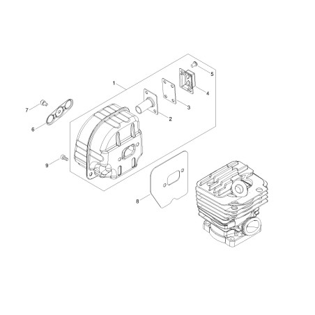 Kompletter Schalldämpfer ECRP021048660 Original Echo | NewgardenParts.com