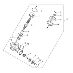 ECHO KOMPLETTES GETRIEBE ECRP021051361 ORIGINAL