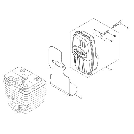 Kompletter Schalldämpfer ECRP021052830 Original Echo | NewgardenParts.com