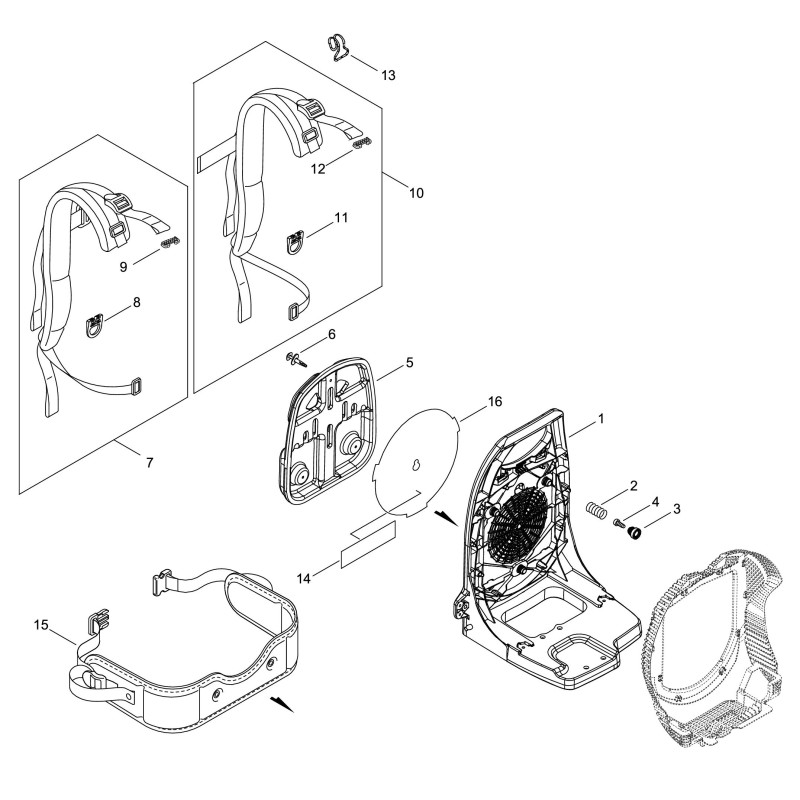CINGHIA X PB9010T (SX) ECRP021053640 ORIGINALE ECHO