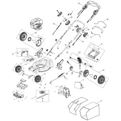 ORIGINAL ECHO HINTERRAD MIT ABDECKUNG ECRP022061340