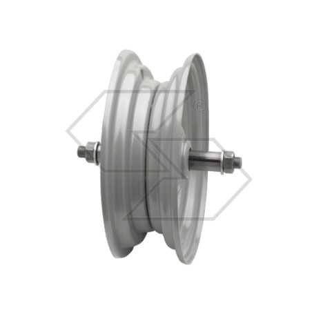 Metal wheel rim with through axle on bearings Ø 17x40 mm | NewgardenParts.com