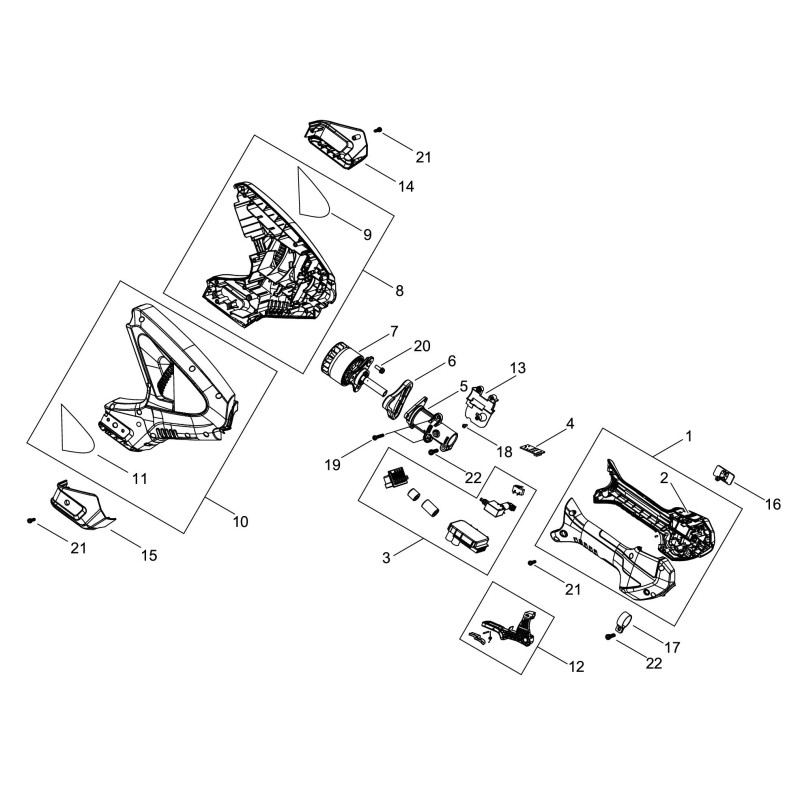 COMPLETE ENGINE FOR DSRM2400 L ECRP022069300 ORIGINAL ECHO