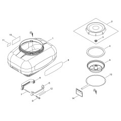TAPA ORIGINAL DEL DEPÓSITO DE FLUIDO ECHO ECRP100003000