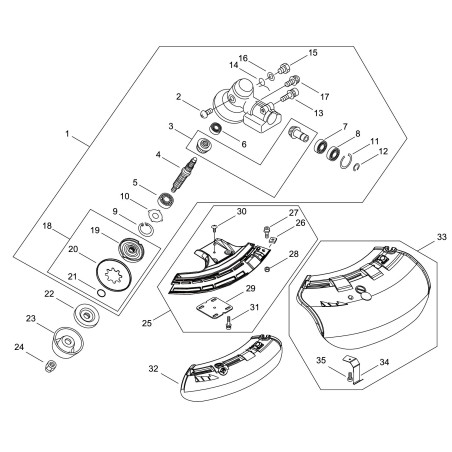 ORIGINAL ECHO COMPLETE HEAD MM 25 ECRP100006872 | NewgardenParts.com