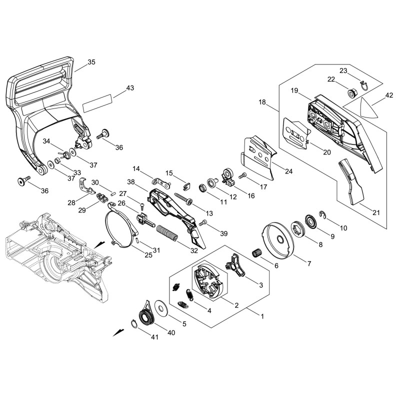 LEVA FRENO ECRP100008471 ORIGINALE ECHO