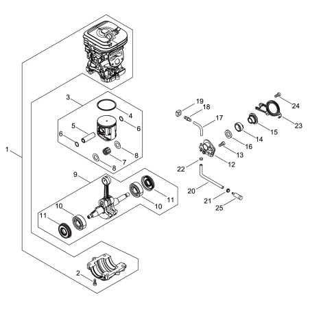 ECHO COMPLETE CRANKSHAFT ECRP100012510 ORIGINAL | NewgardenParts.com