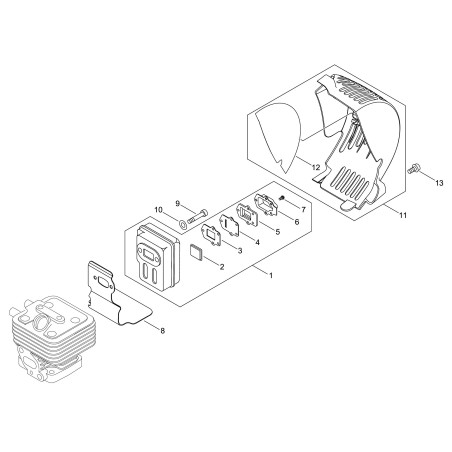 ORIGINAL ECHO EXHAUST GASKET ECRV104000941 | NewgardenParts.com