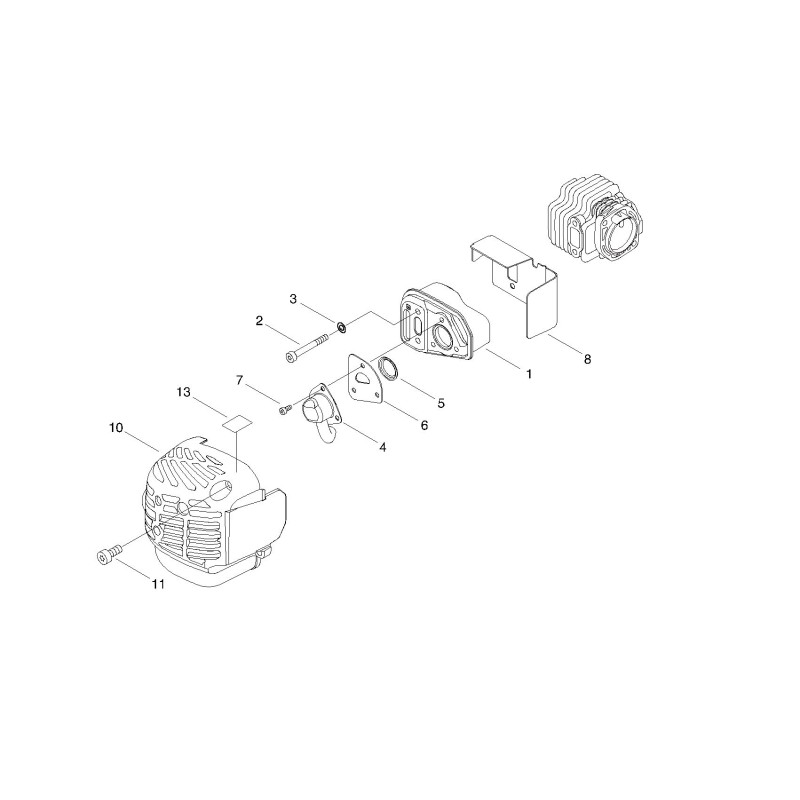 ORIGINAL ECHO EXHAUST GASKET ECRV104002180