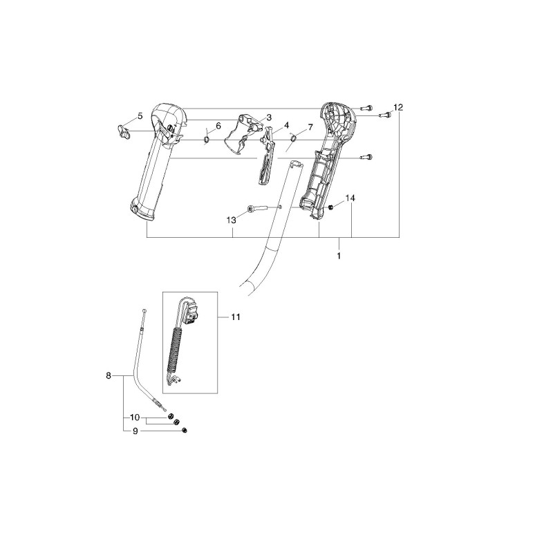 CÂBLE D'ACCÉLÉRATEUR ECHO *T.I.15-574 ECRV430004241 ORIGINAL