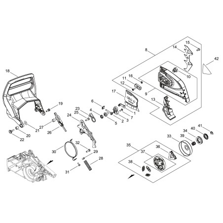 TORSION SPRING ECRV452001960 ORIGINAL ECHO | NewgardenParts.com