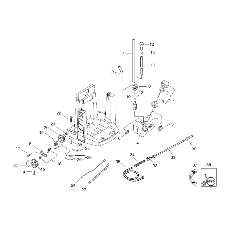 FLAT SPRING ECRV453000050 ORIGINAL ECHO