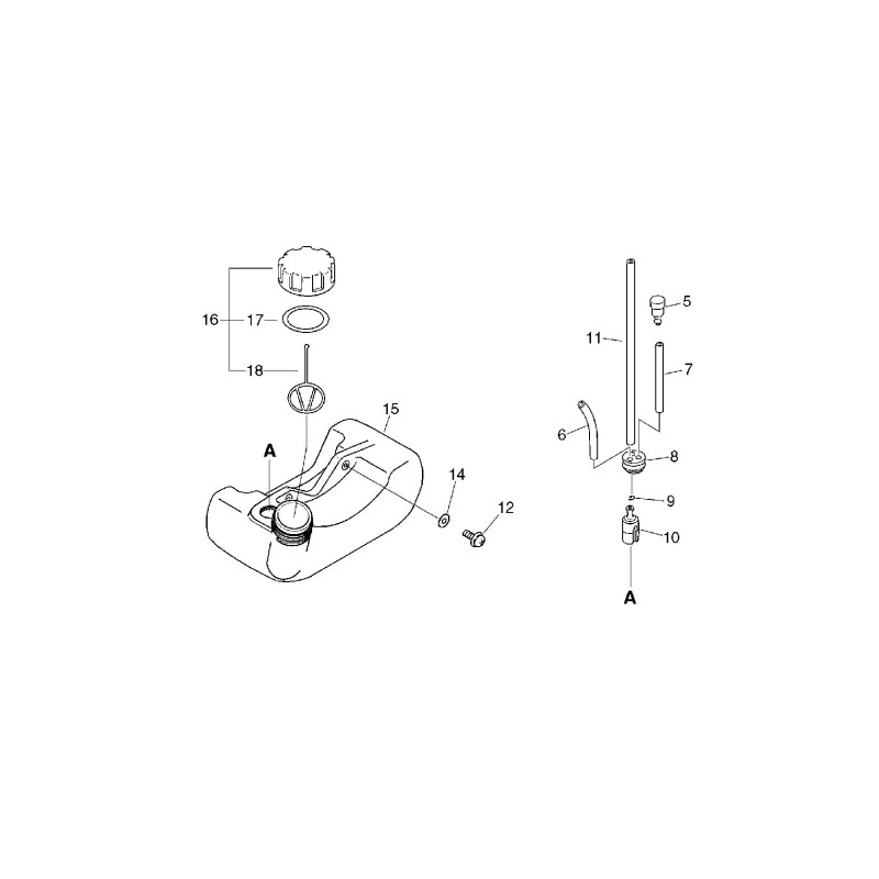 TUBE FILTRANT - 220 MM - ORIGINAL ECHO ECRV471002130